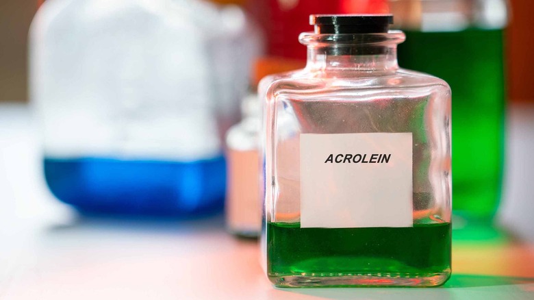 A bottle of acrolein