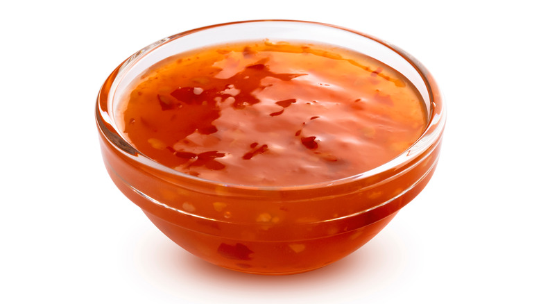 bowl of sweet and sour sauce