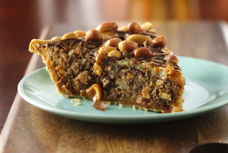 Salted Caramel-Chocolate-Peanut Butter Pie