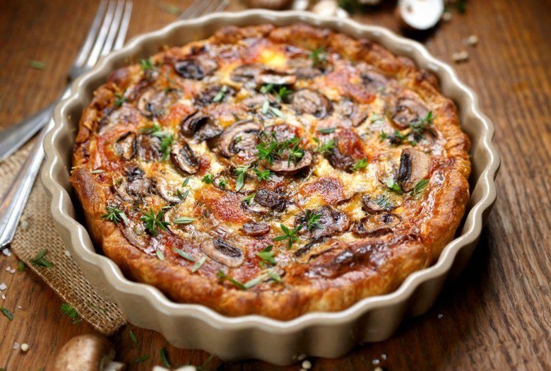 Caramelized Shallot and Mushroom Quiche