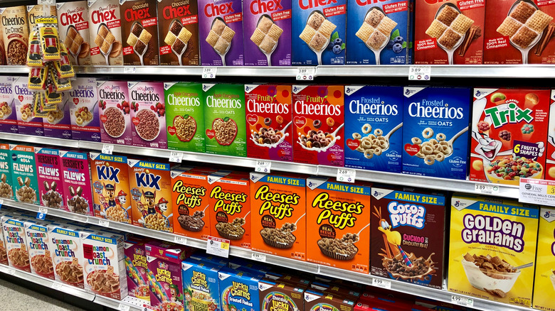A cereal aisle