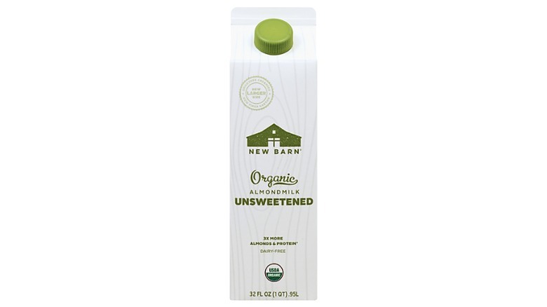 Carton of New Barn Organics Almond Milk