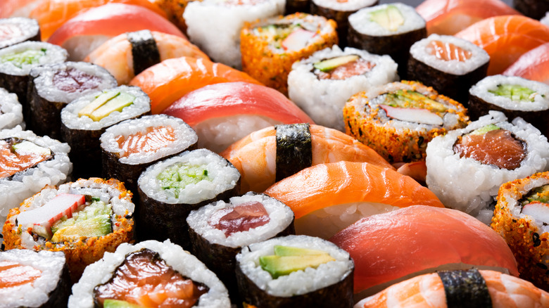 Selection of sushi