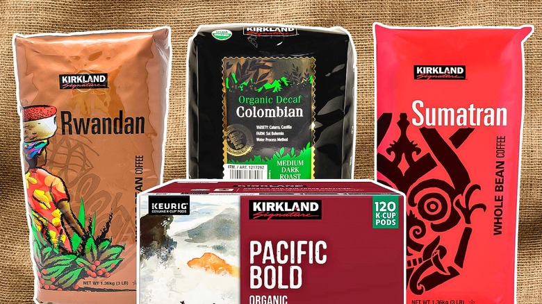 Four Kirkland Signature coffee products