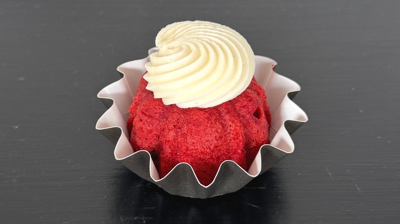 Red velvet bundtini from Nothing Bundt Cakes