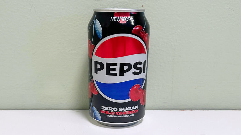 A can of Pepsi Zero Sugar Wild Cherry