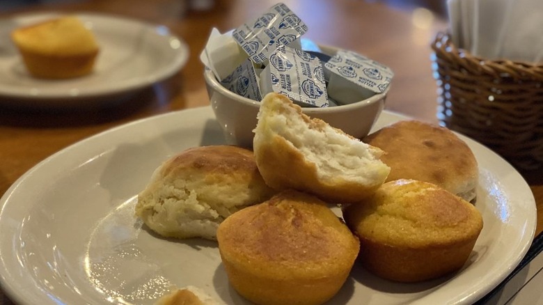 Bicuits and muffins on plate