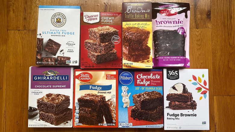 eight boxes of brownie mix