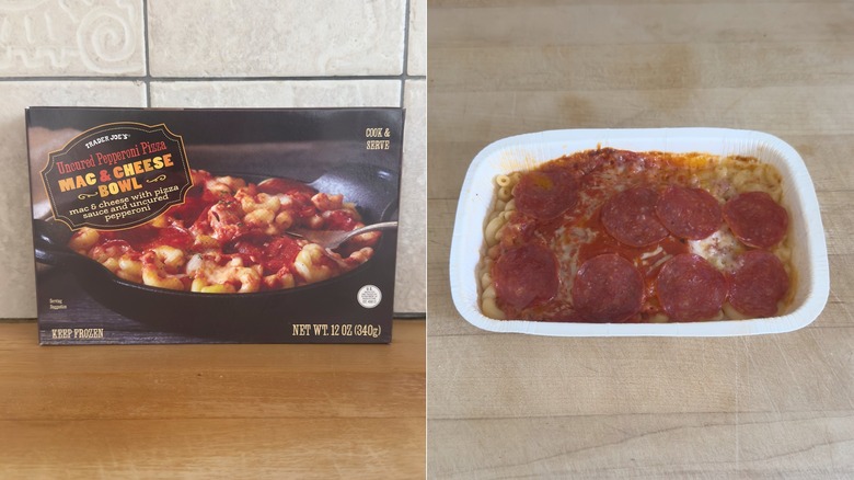 Uncured Pepperoni Pizza Mac & Cheese Bowl from Trader Joe's