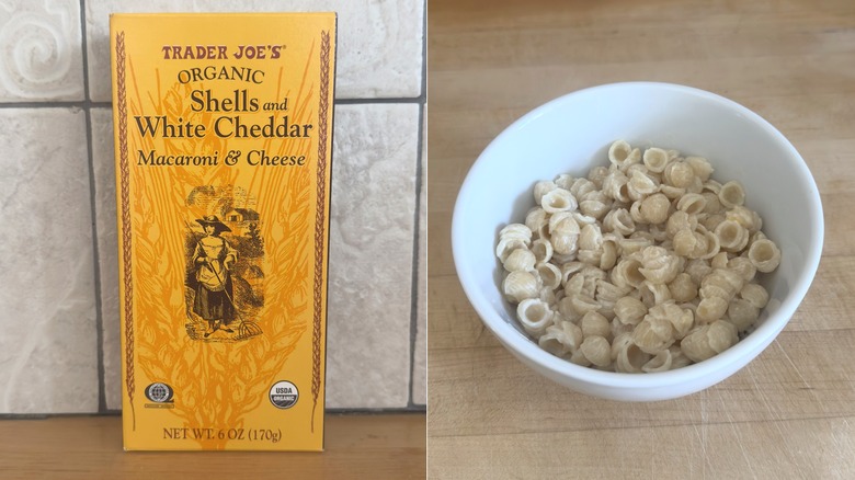 Boxed Organic Shells and White Cheddar from Trader Joe's