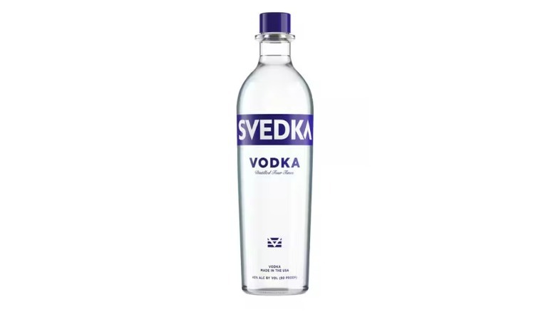Svedka Bottle on white background
