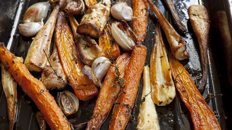 roasted carrots and parsnips