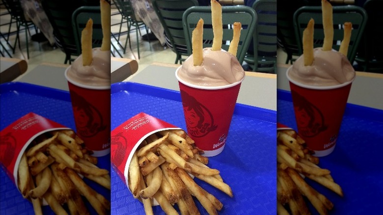 French fries dipped in a Wendy's Frosty