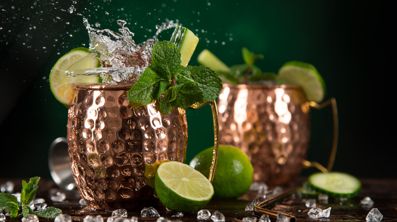Moscow mule mint and lime