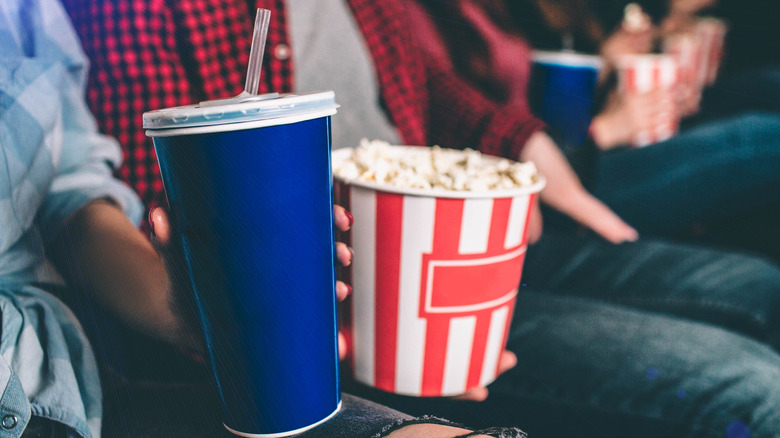 popcorn and soda at movies