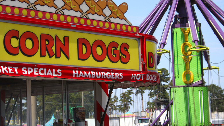 Corn dog stand at a fair