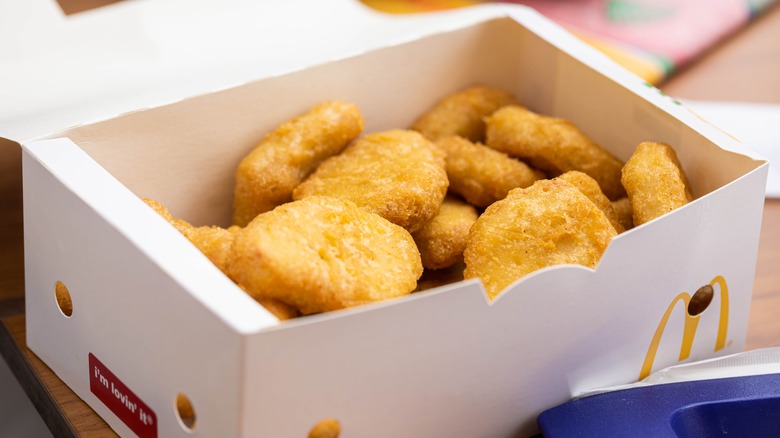Box of McDonald's chicken nuggets