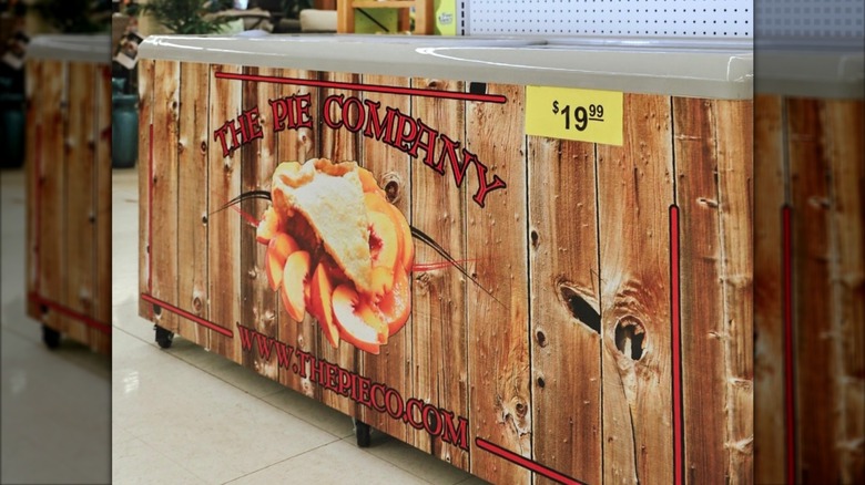 View of The Pie Company freezer in Johnson Lumber Ace Hardware in Morgan Hill, California