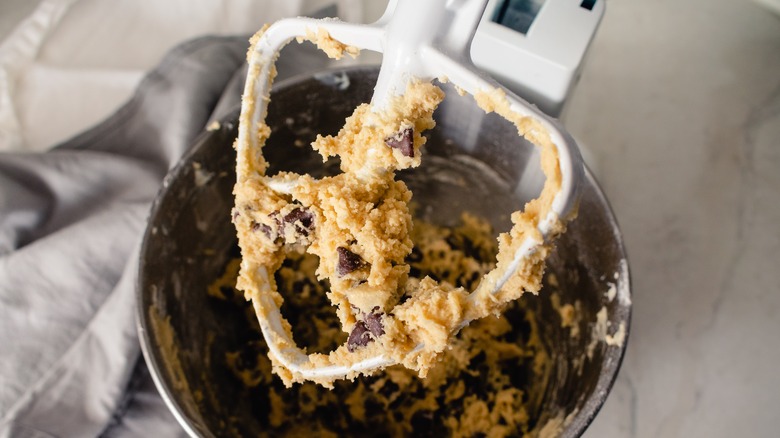 Mixing cookie dough