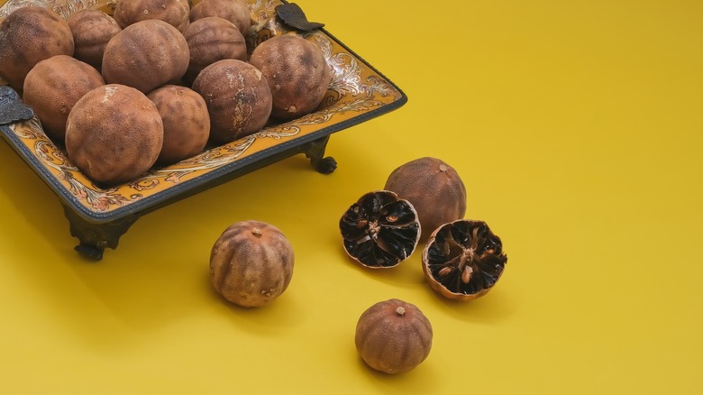 persian black limes yellow background