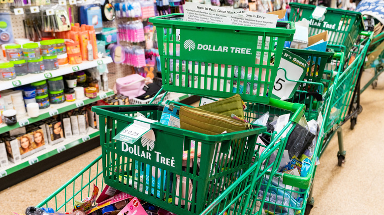 baskets full of items in store
