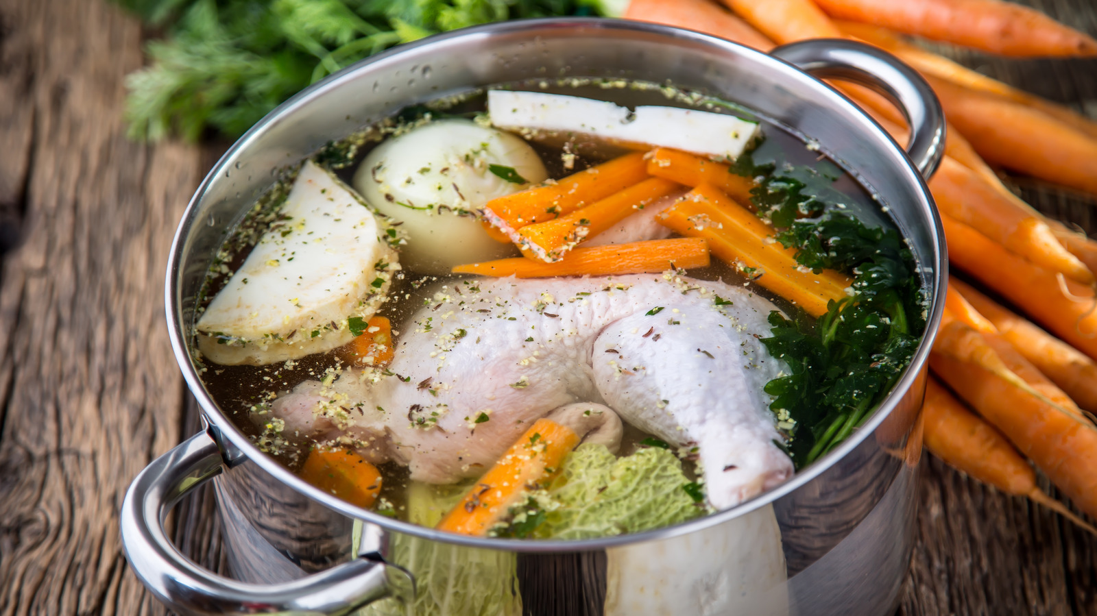 The Water Boiling Tip To Avoid Scummy Chicken Stock Floaters