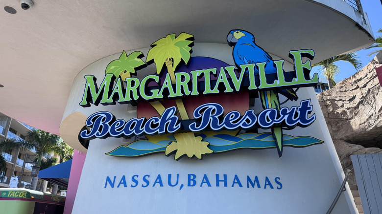 A sign for a Margaritaville Beach Resort in Nassau, the Bahamas