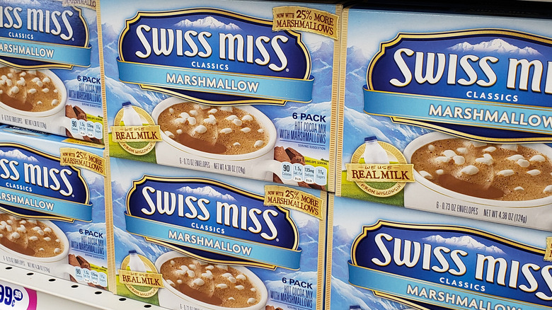 boxes of Swiss Miss
