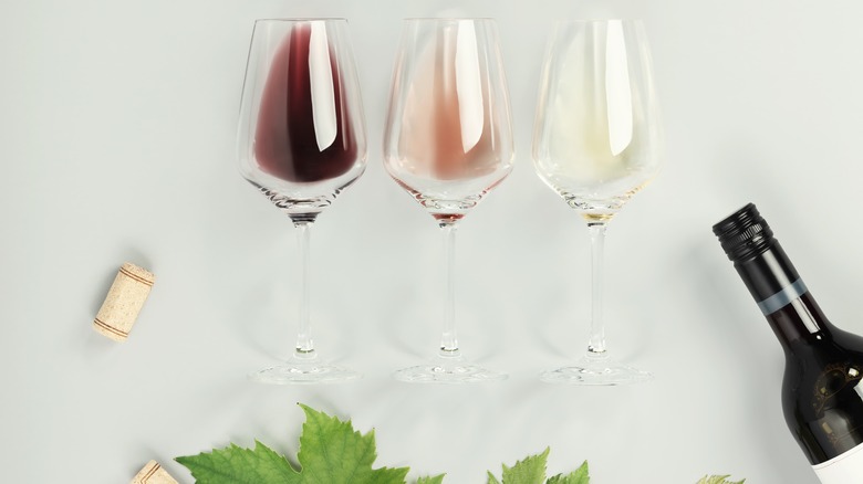 three glasses of wine