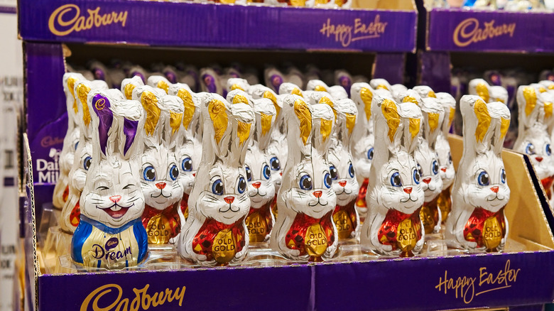 Cadbury bunnies at grocery store