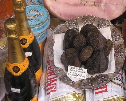 Champagne, truffles, and caviar