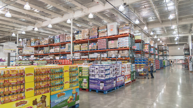 Costco pallets in warehouse