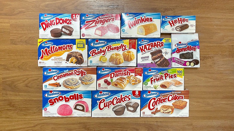 14 boxes of hostess treats