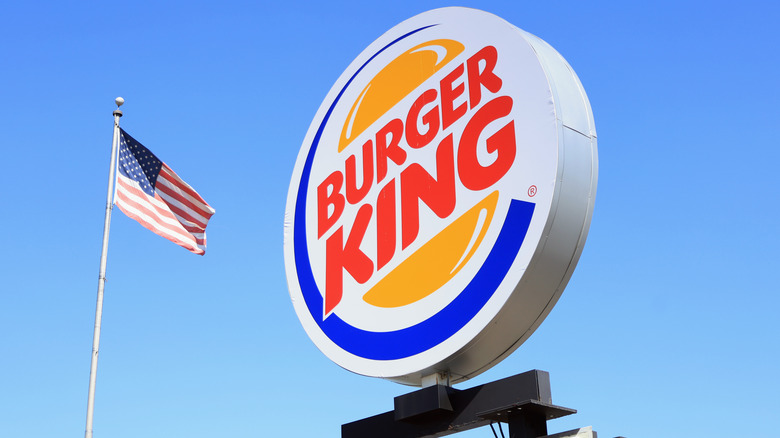 Burger King sign atop restaurant