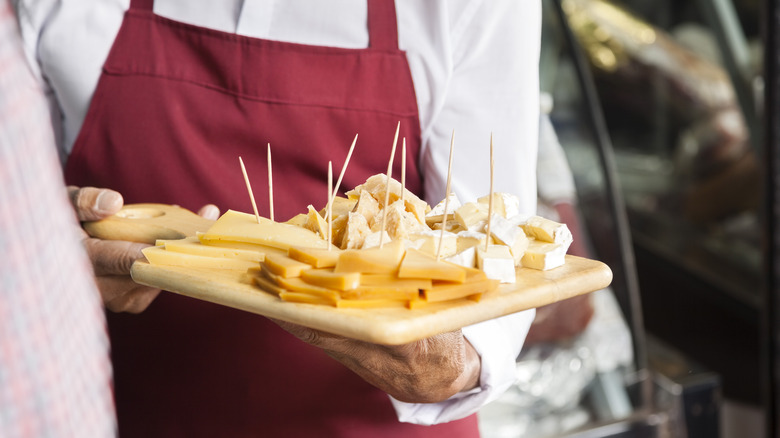 board of cheese samples
