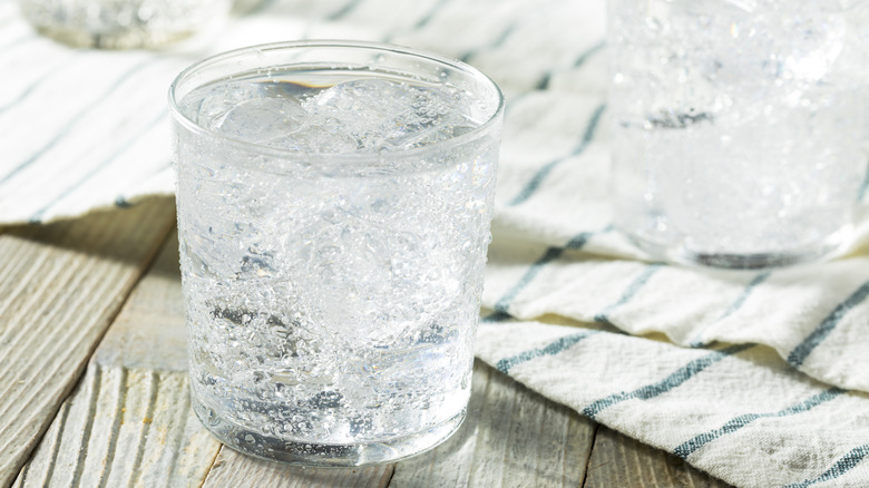 glass of sparkling water