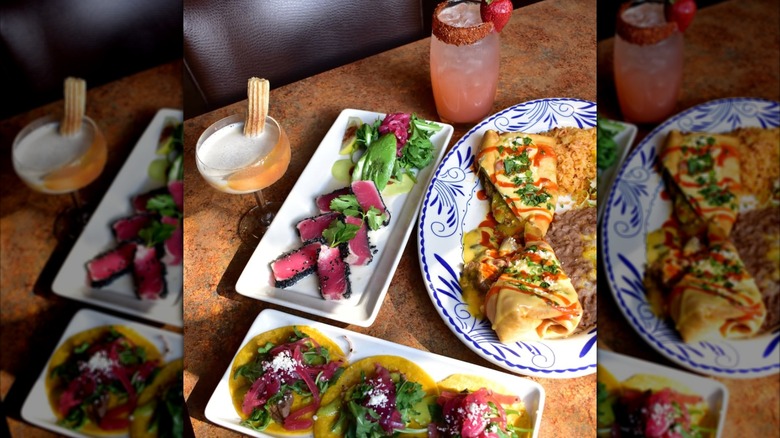 A table of Mexican food served at Abuelo's