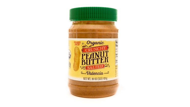 Jar of Trader Joe's organic peanut butter