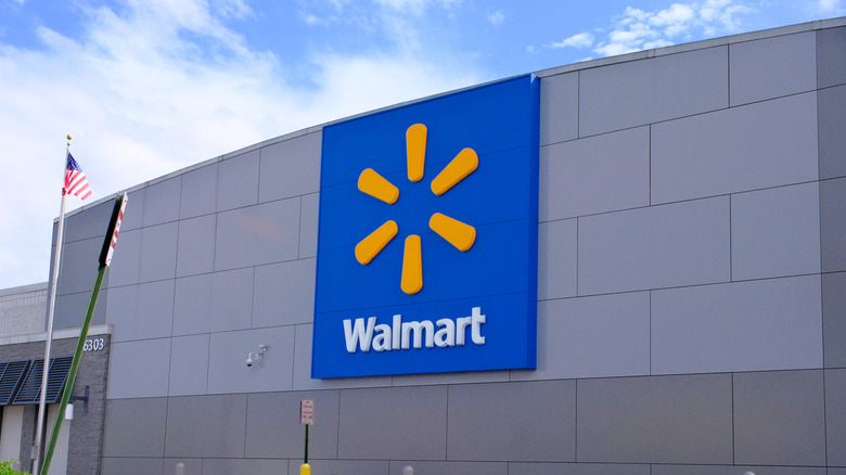 The exterior of a Walmart supercenter