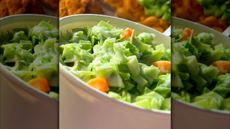 Plate of Captain D's coleslaw