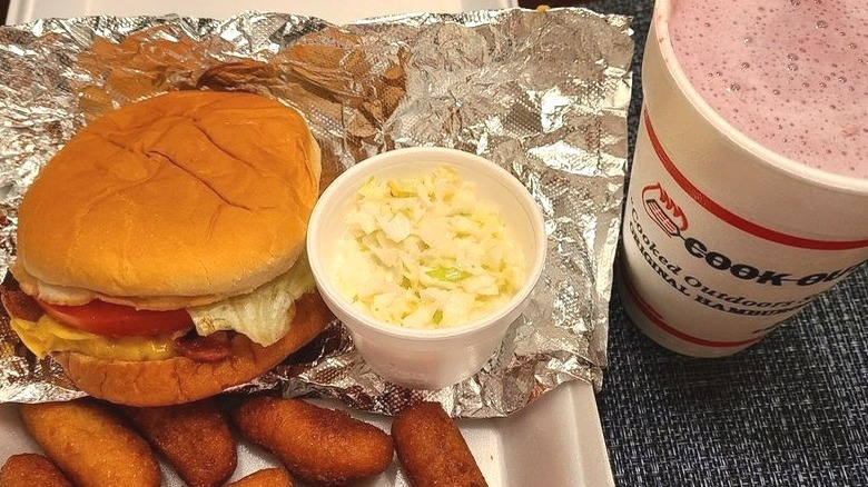 Cook Out meal with coleslaw