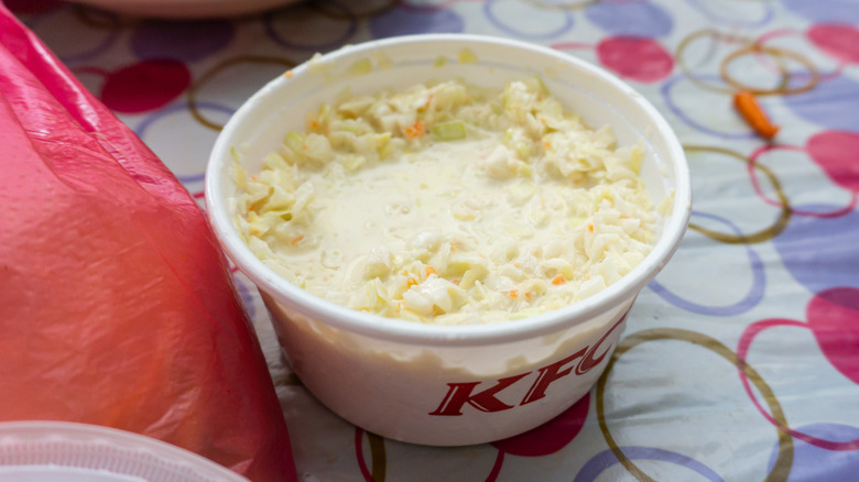 Cup of KFC coleslaw