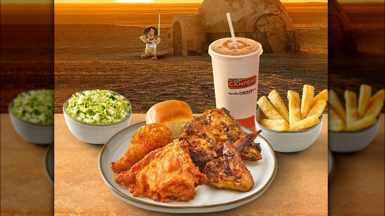 Pollo Campero coleslaw and meal