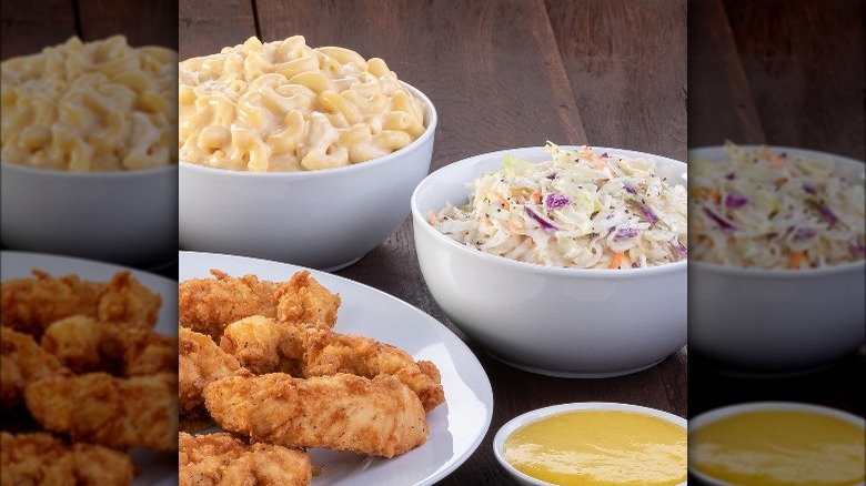 Slim Chickens coleslaw and chicken
