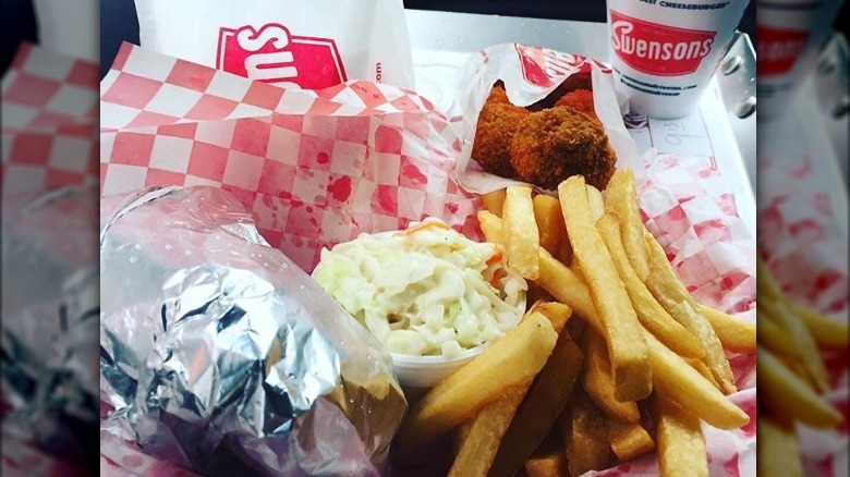 Swensons coleslaw and fries