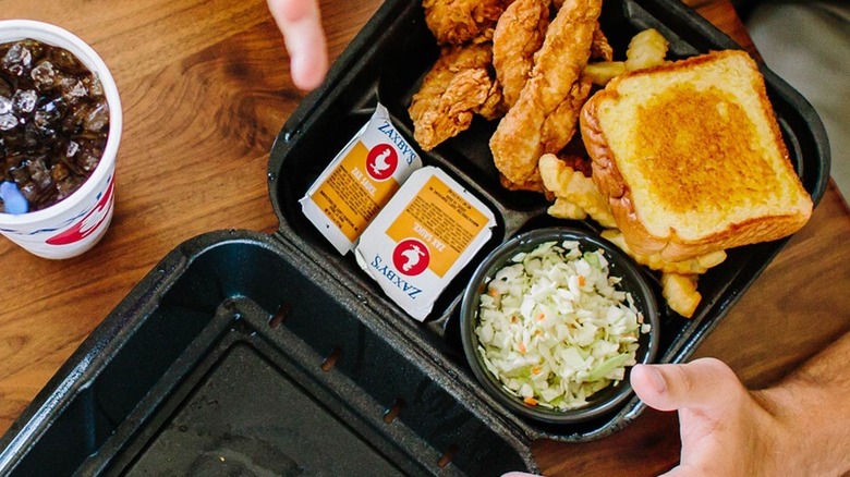 Zaxby's coleslaw and meal
