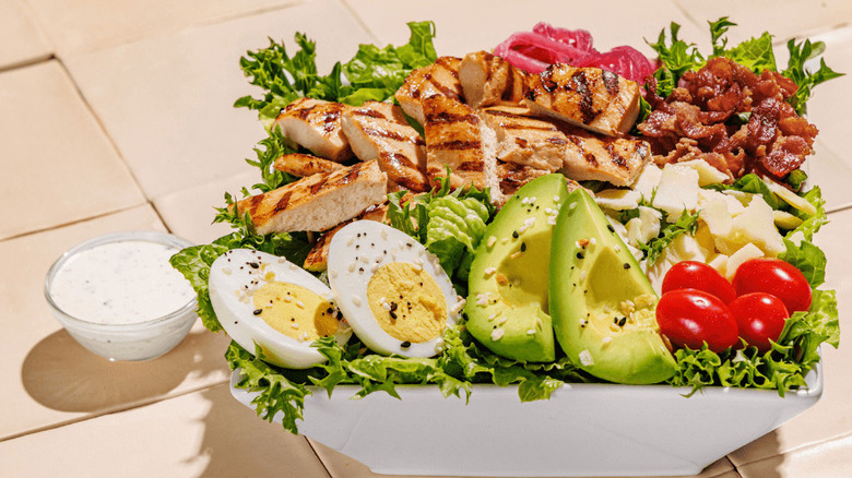 Habit Burger cobb salad with dressing on the side