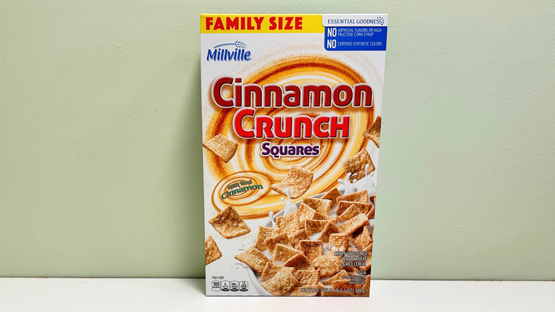 A box of Millville Cinnamon Crunch Squares