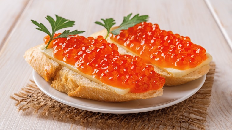 Caviar on toast