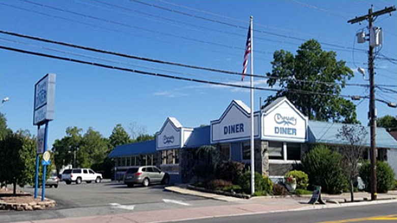 Exterior and parking lot of the Dynasty Diner in Tuckerton